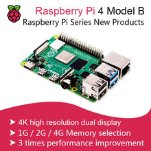 Load image into Gallery viewer, New 2019 Official Original Raspberry Pi 4 Model B Development Board Kit RAM 1G/2G/4G 4 Core CPU 1.5Ghz 3 Speeder Than Pi 3B+