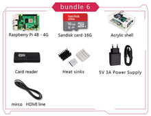 Load image into Gallery viewer, New 2019 Official Original Raspberry Pi 4 Model B Development Board Kit RAM 1G/2G/4G 4 Core CPU 1.5Ghz 3 Speeder Than Pi 3B+
