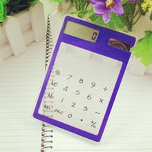 Load image into Gallery viewer, Centechia Useful LCD 8 Digit Touch Screen Ultra slim Transparent Solar CalculatorStationery Clear Scientific Calculator Office